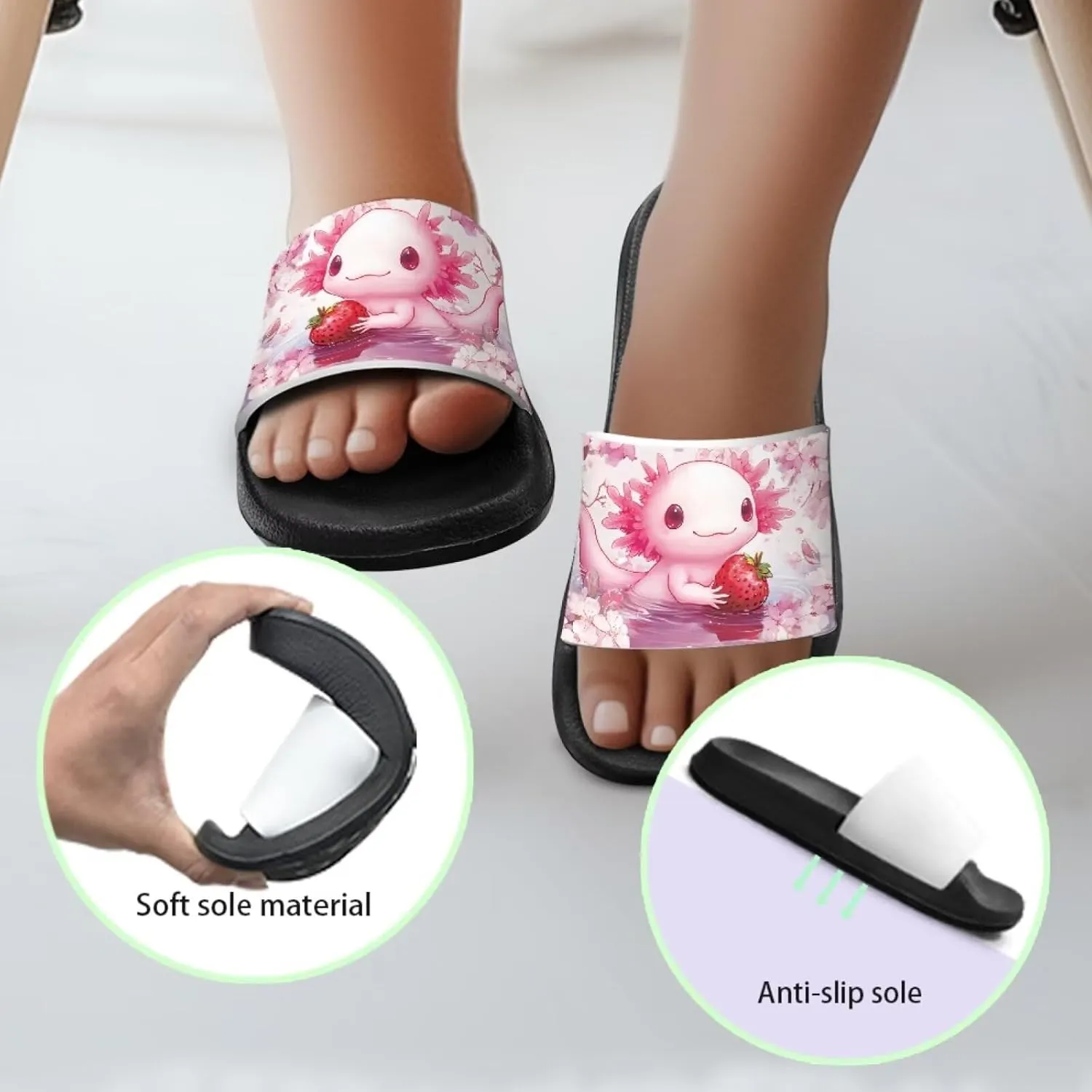 Kids Slide Sandals Footbed Sandal Comfort Toddler Slip On Summer Slippers for Beach Pool Little Big Kid