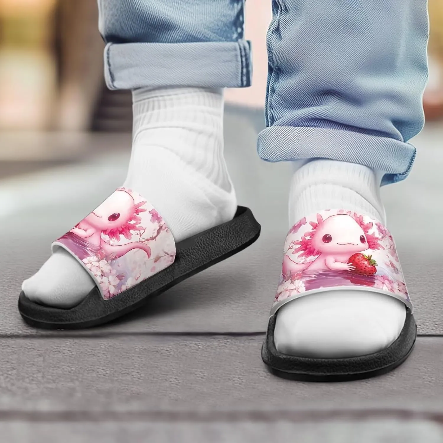 Kids Slide Sandals Footbed Sandal Comfort Toddler Slip On Summer Slippers for Beach Pool Little Big Kid