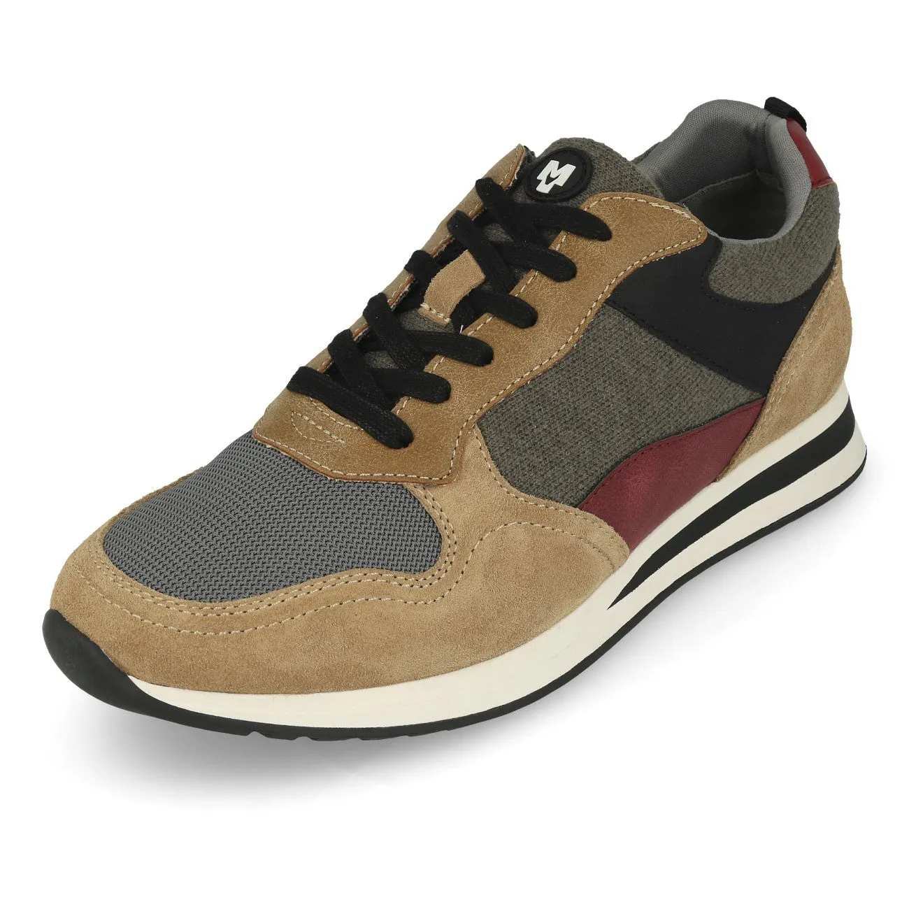 La Strada 9001007 Herren Sneaker Light Beige Multi Cow Suede Mesh