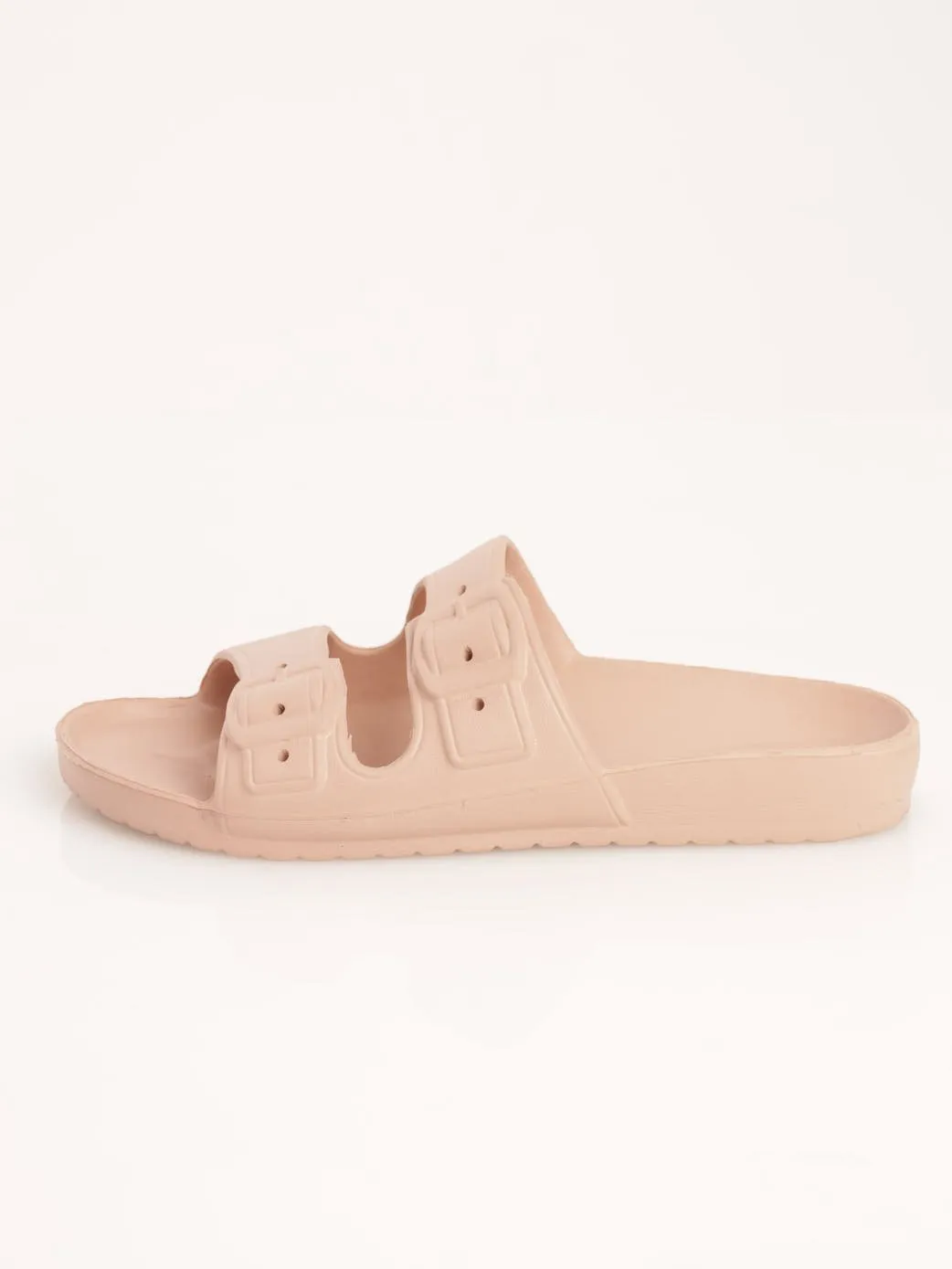 Ladies Cross Fully Moulded EVA Buckle Mule Sandal - Blush