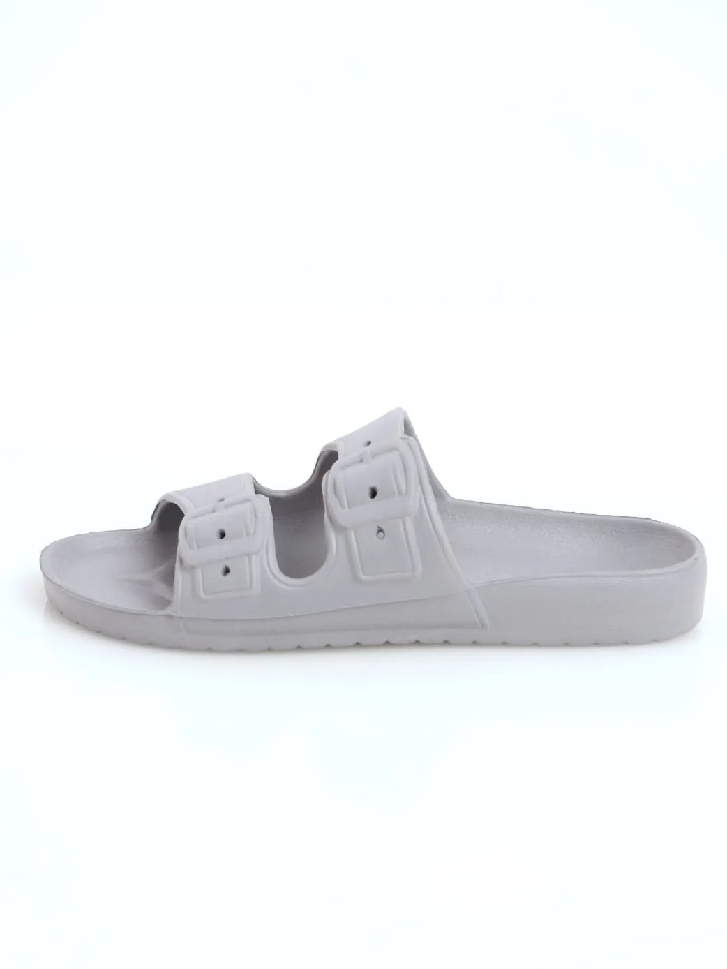 Ladies Fully Moulded  EVA Buckle Mule Sandal - Grey