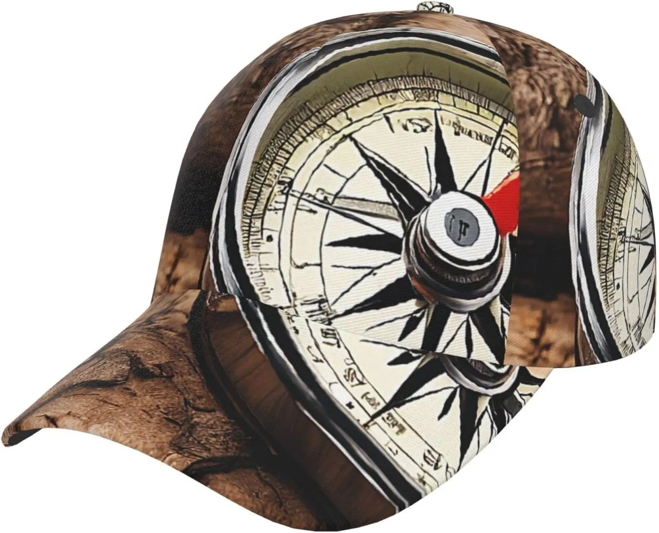 Law of The Compass Navigation Print Baseball Cap for Men Women, Unisex Dad Hat Adjustable Trucker Hat Outdoor Sports Cap Black