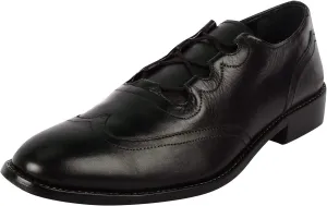 LIBERTYZENO Mens Genuine Leather Adults Wingtip Lace Up Oxford Dress Shoes for Prom Graduation