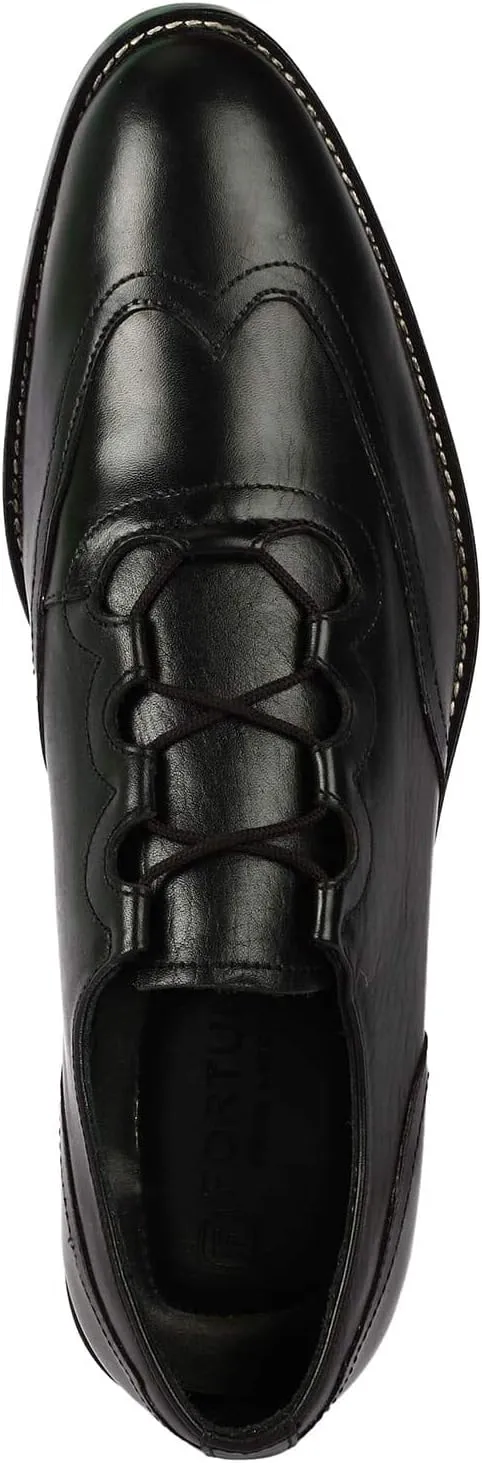 LIBERTYZENO Mens Genuine Leather Adults Wingtip Lace Up Oxford Dress Shoes for Prom Graduation