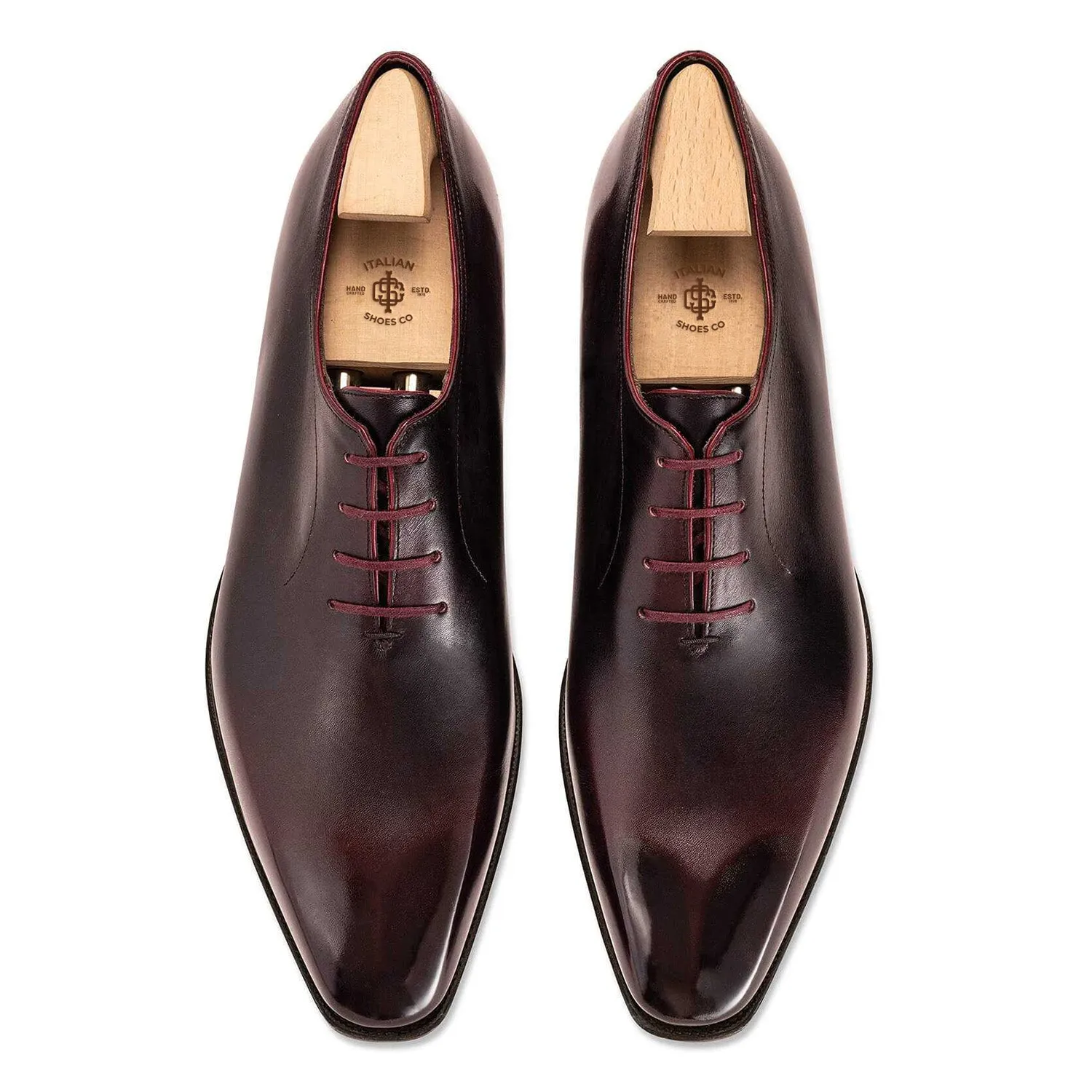 LIE DE VIN CASANOVA CALF LEATHER SHOES