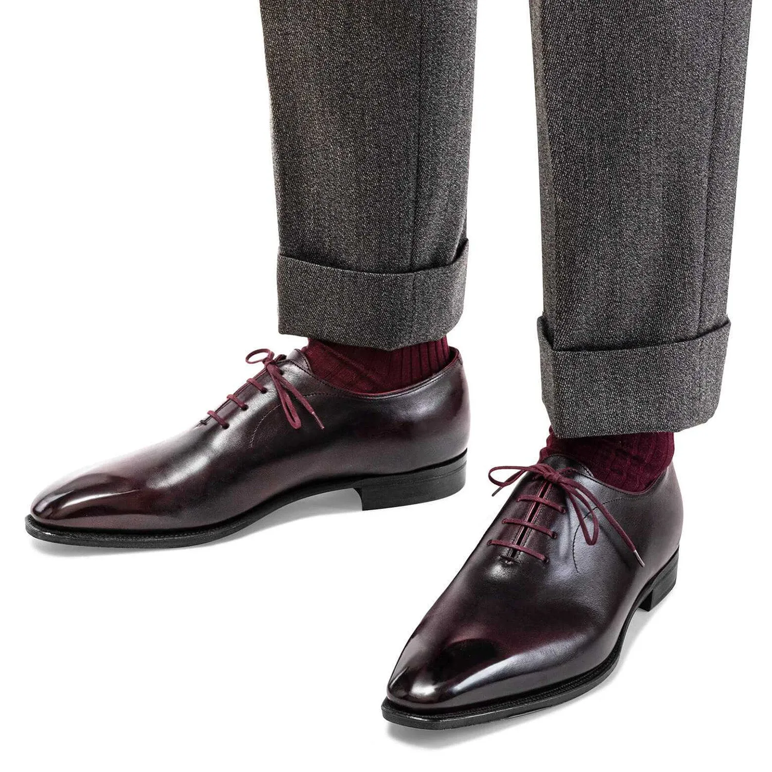 LIE DE VIN CASANOVA CALF LEATHER SHOES