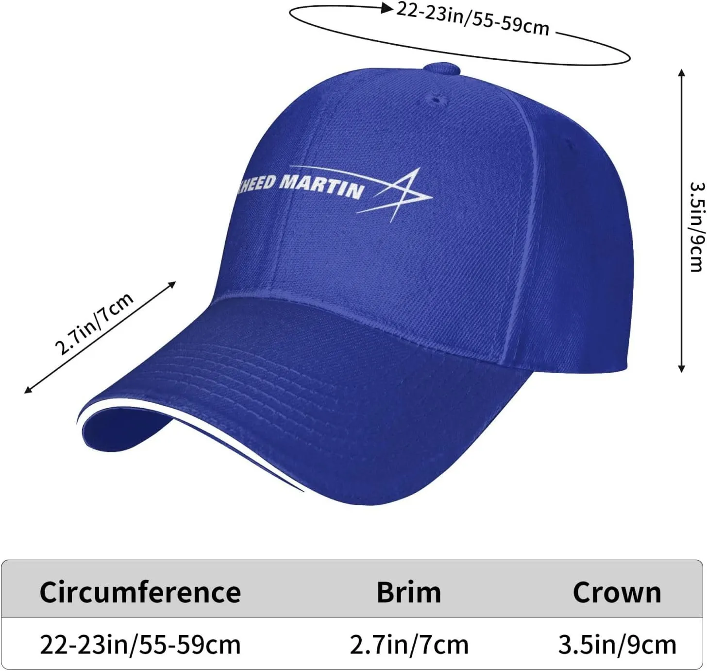 Lockheed Martin Sandwich Cap Unisex Classic Baseball Capunisex Adjustable Casquette Dad Hat