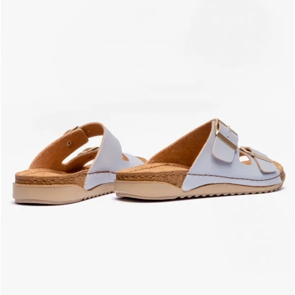 Lotus CORTONA Womens Open-Toe Mule Sandals Blue