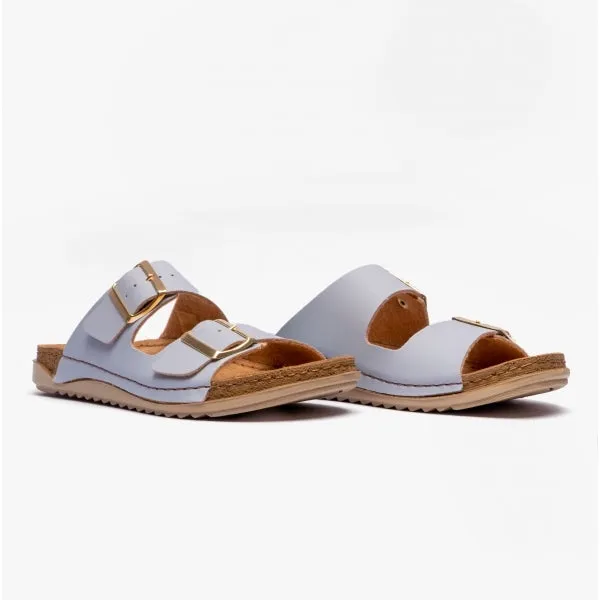 Lotus CORTONA Womens Open-Toe Mule Sandals Blue