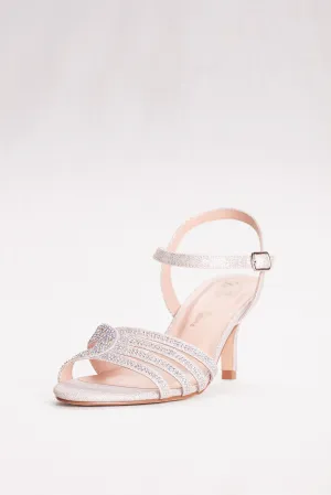 Low Heel Strappy Embellished Sandals