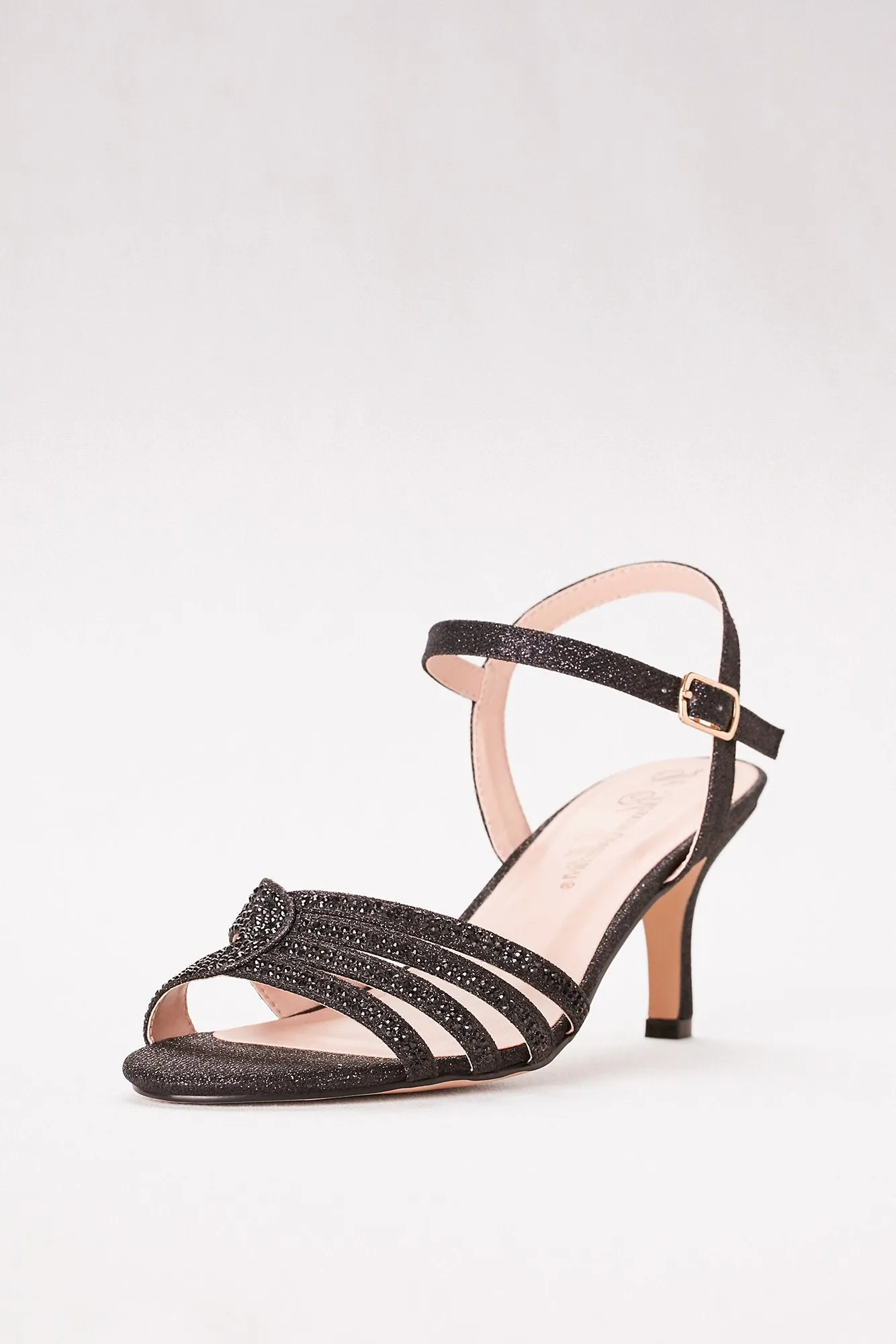 Low Heel Strappy Embellished Sandals