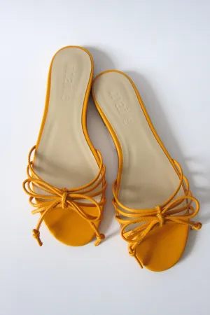 macky mango orange flat sandal