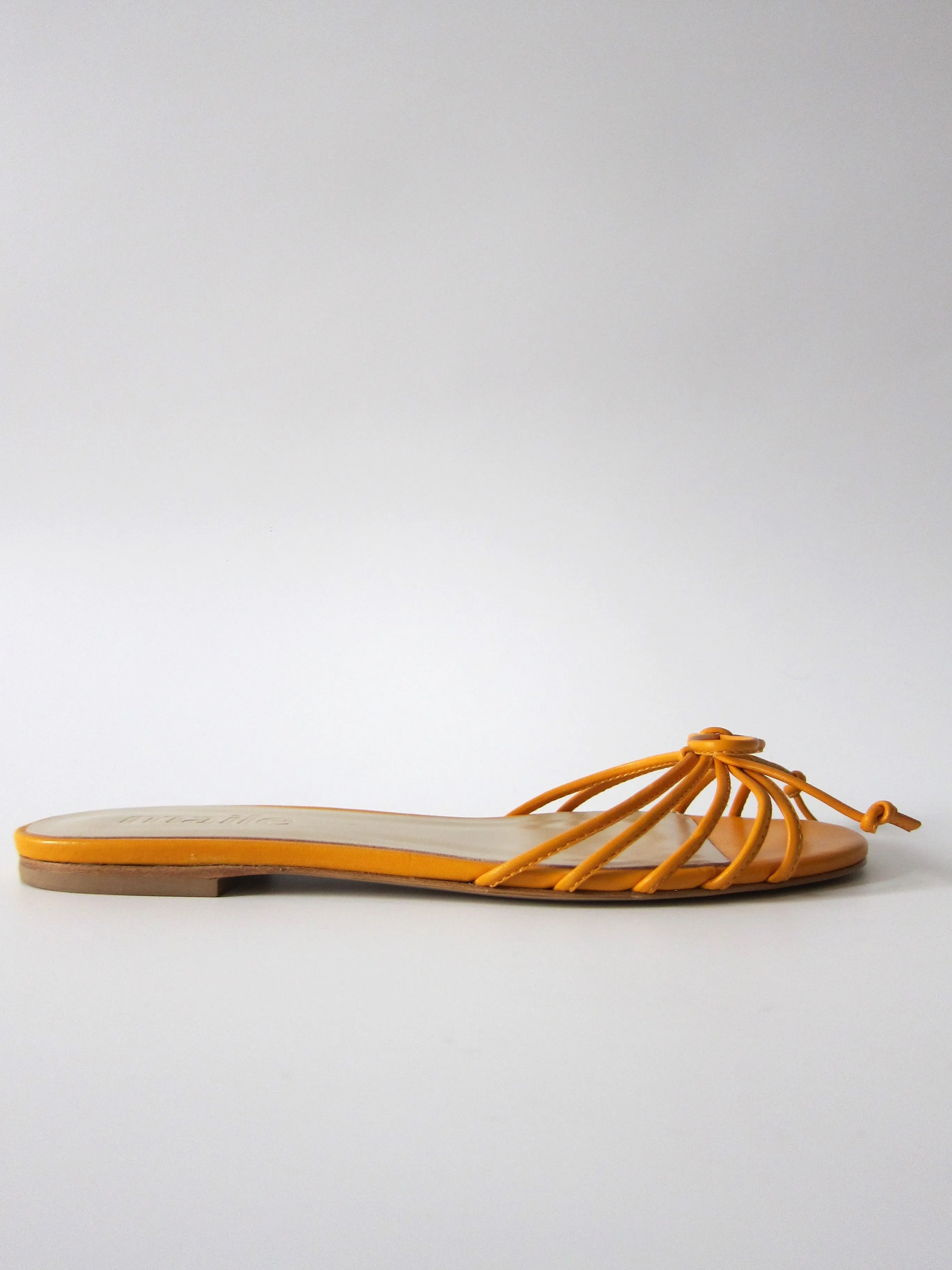 macky mango orange flat sandal