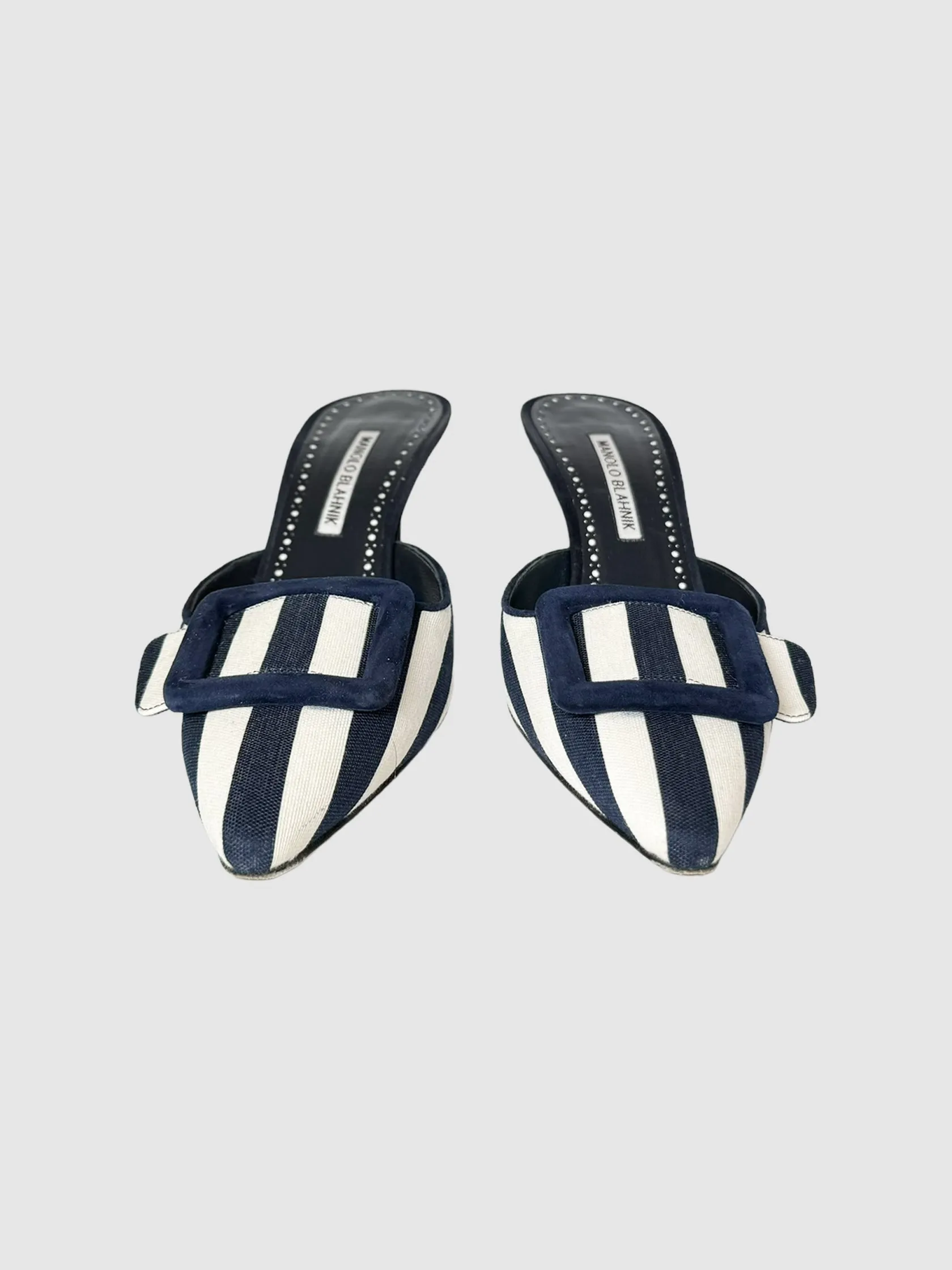 Maysalebi Stripe Mule Pumps- Size 40