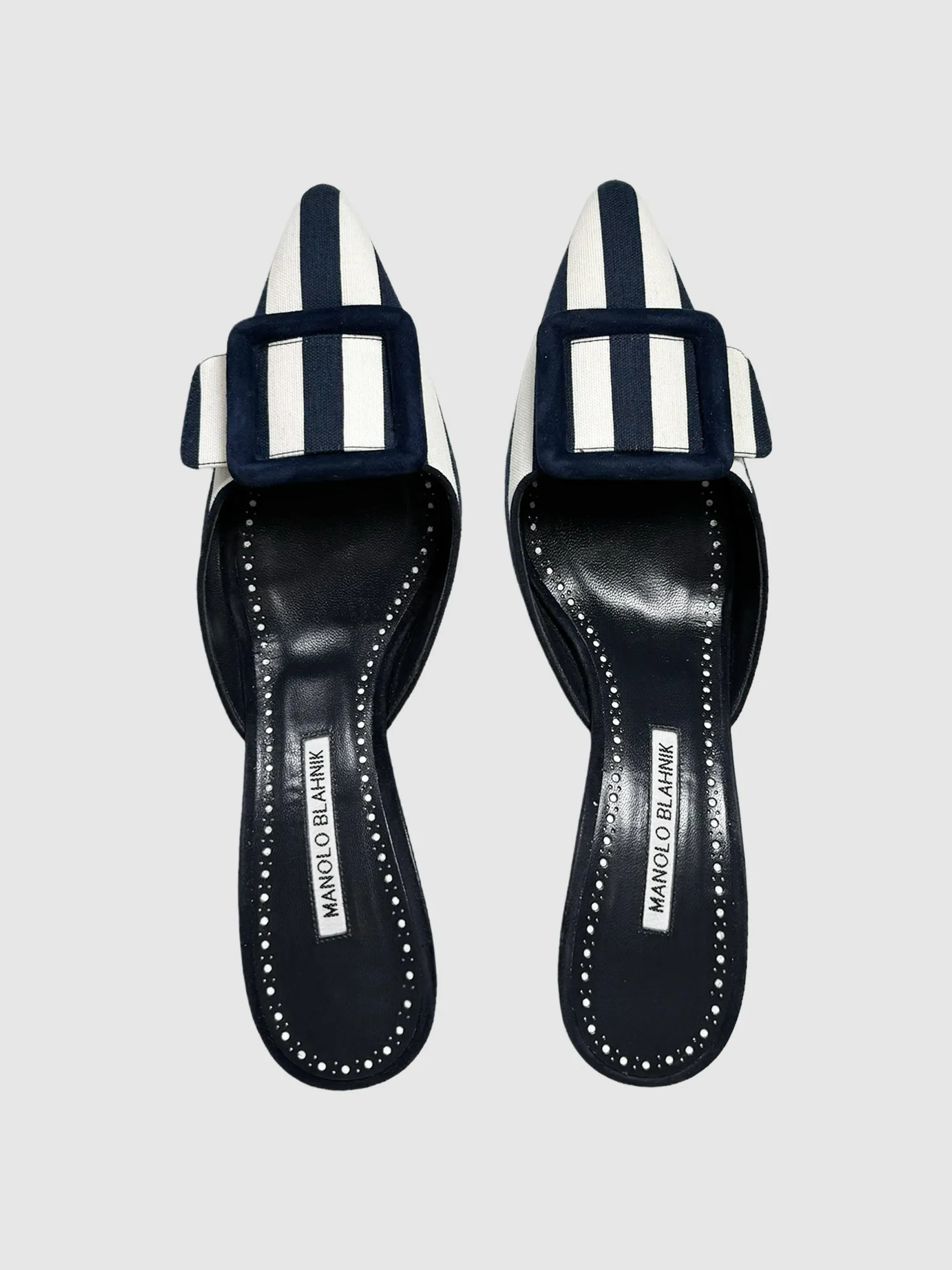 Maysalebi Stripe Mule Pumps- Size 40