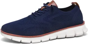 Mens Casual Dress Shoes,Breathable Lightweight Sports Shoes Mesh Shoes,Oxfords Lace Up Business Walking Shoes