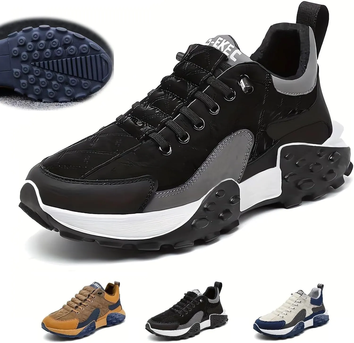 Men's Orthopedic Comfort Sneakers 2024 Waterproof Breathable Walking Tennis Comfortable Wide Shoes Slip on Sneaker