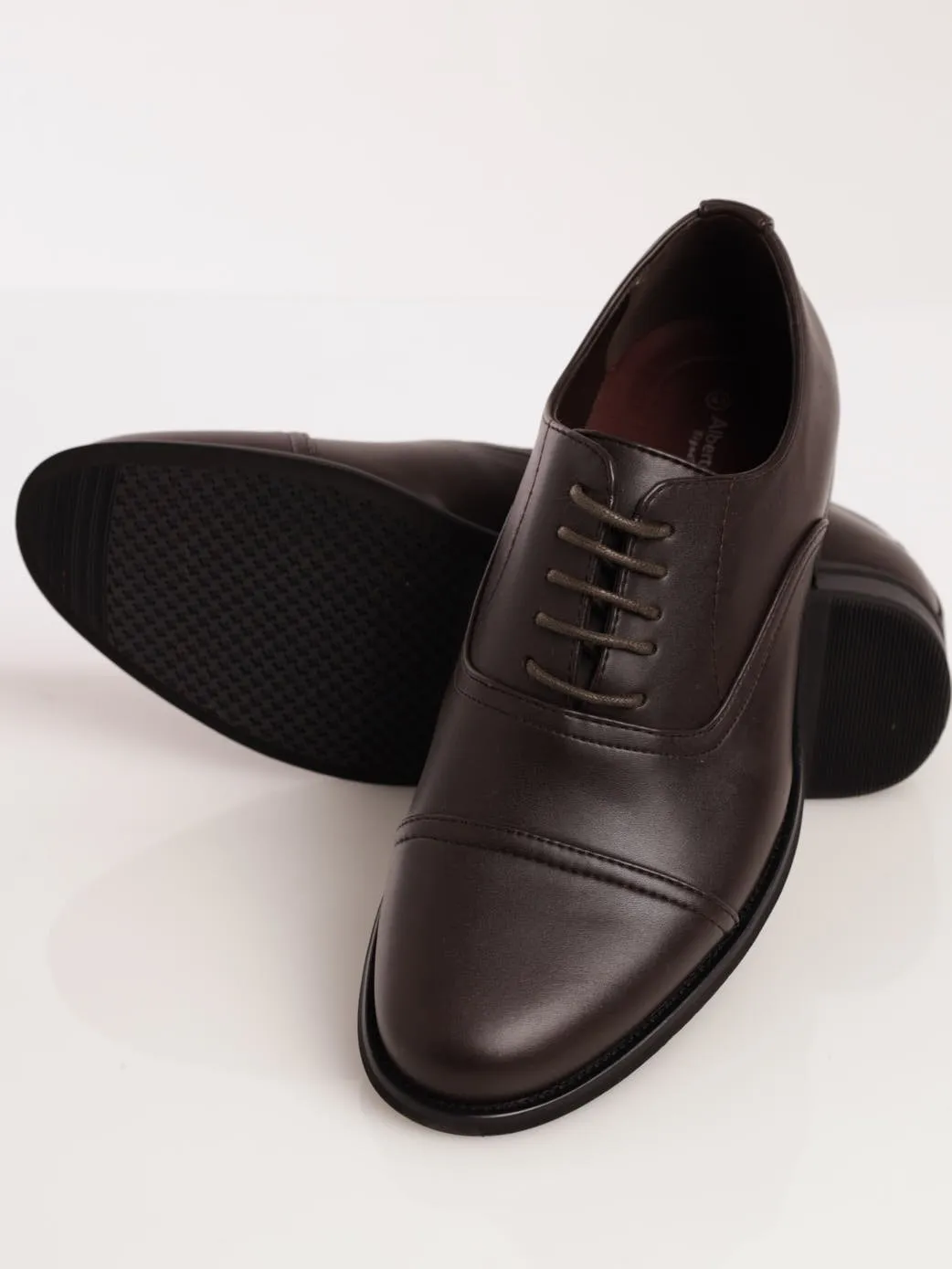 Men's Toe Cap Oxford Formal Shoe - Brown