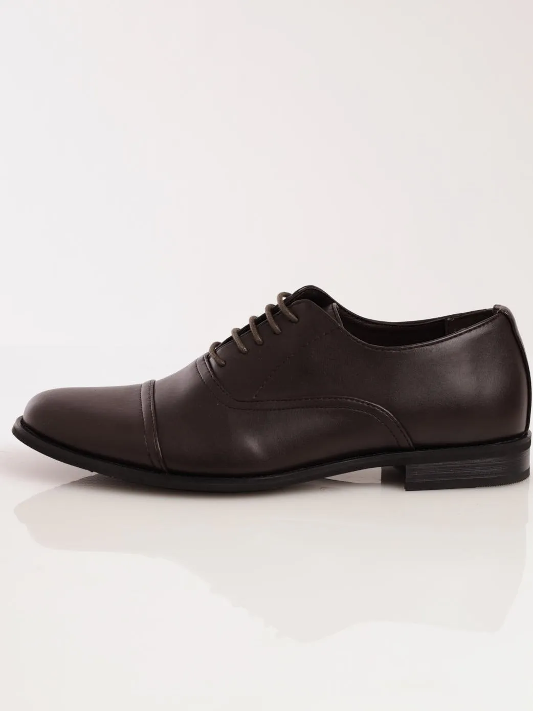 Men's Toe Cap Oxford Formal Shoe - Brown