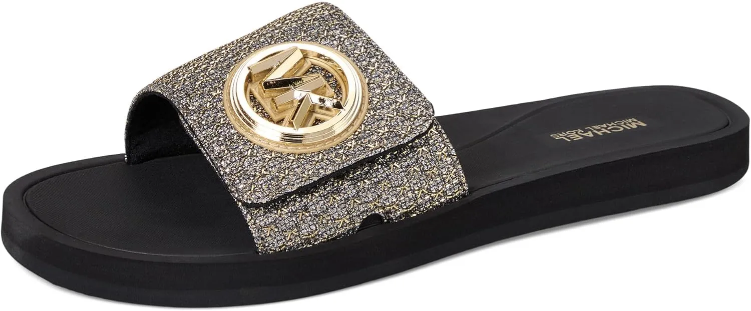 Michael Kors Women's Mk Charm Slide Berkley Mid-Heel Sandal