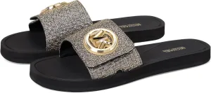 Michael Kors Women's Mk Charm Slide Berkley Mid-Heel Sandal