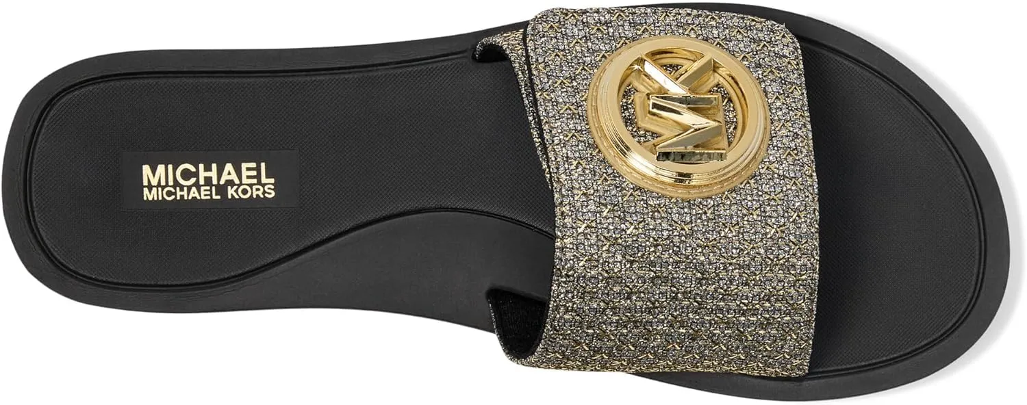 Michael Kors Women's Mk Charm Slide Berkley Mid-Heel Sandal