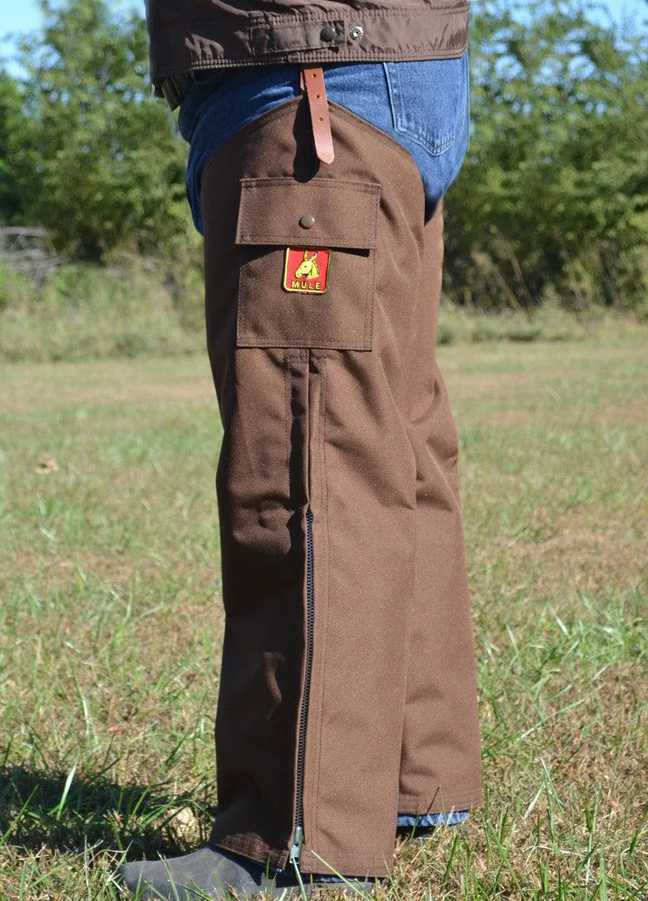 Mule Original Plain Chaps - Briarproof - No Liner - Green