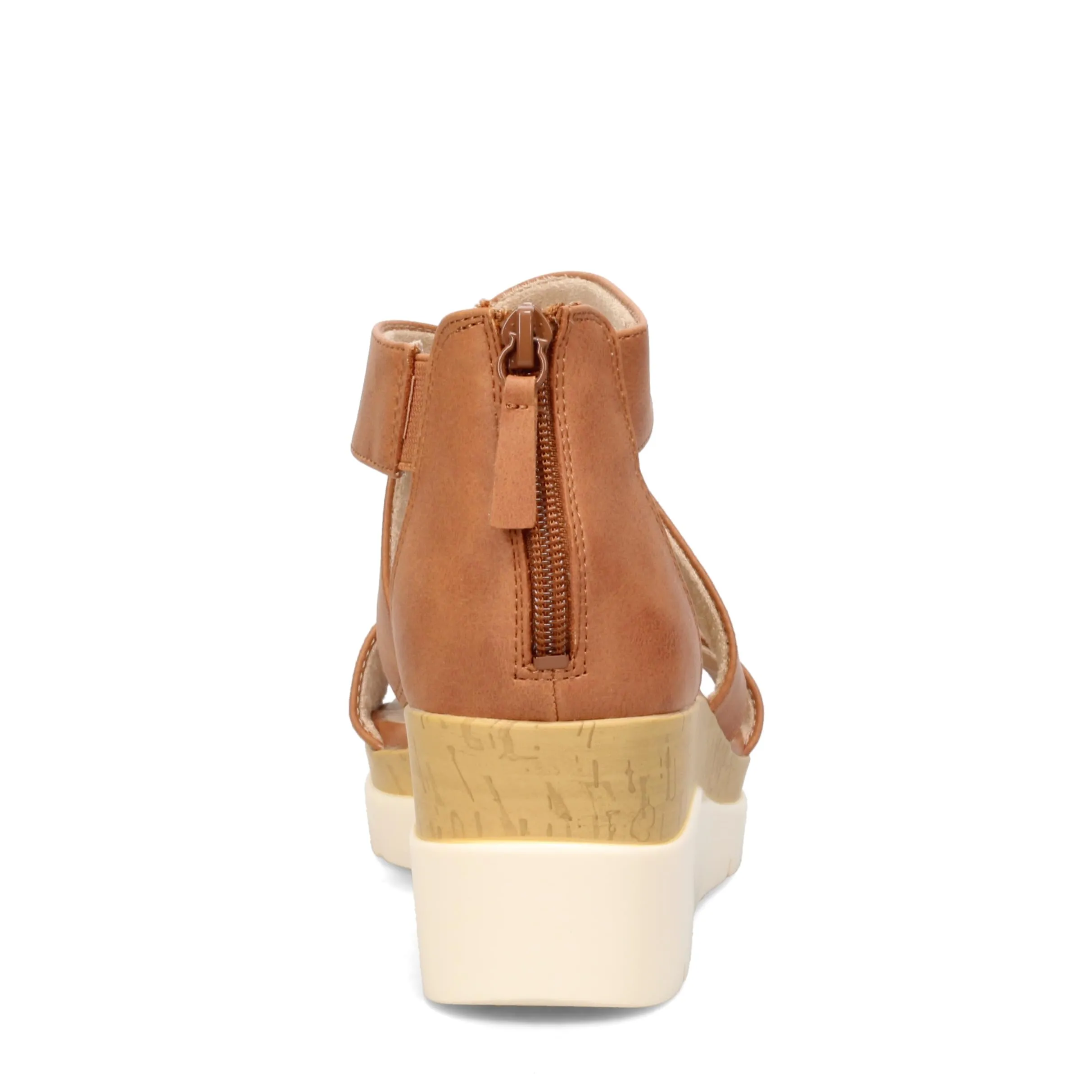 Naturalizer SOUL Women's Goodtimes Crisscross Strappy Wedge Sandal Toffee Brown Smooth 6M