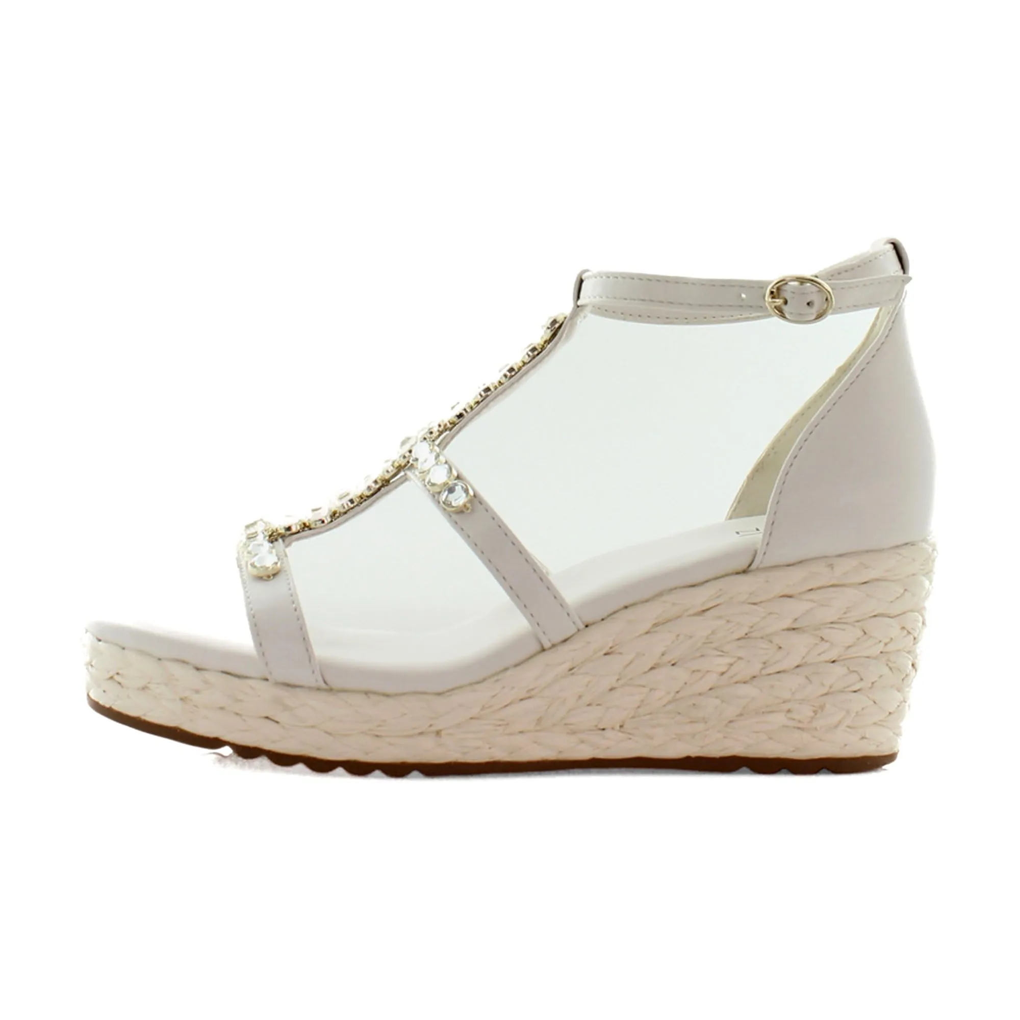 Naturalizer Womens Serena Strappy Wedge Sandal Warm White 9 M