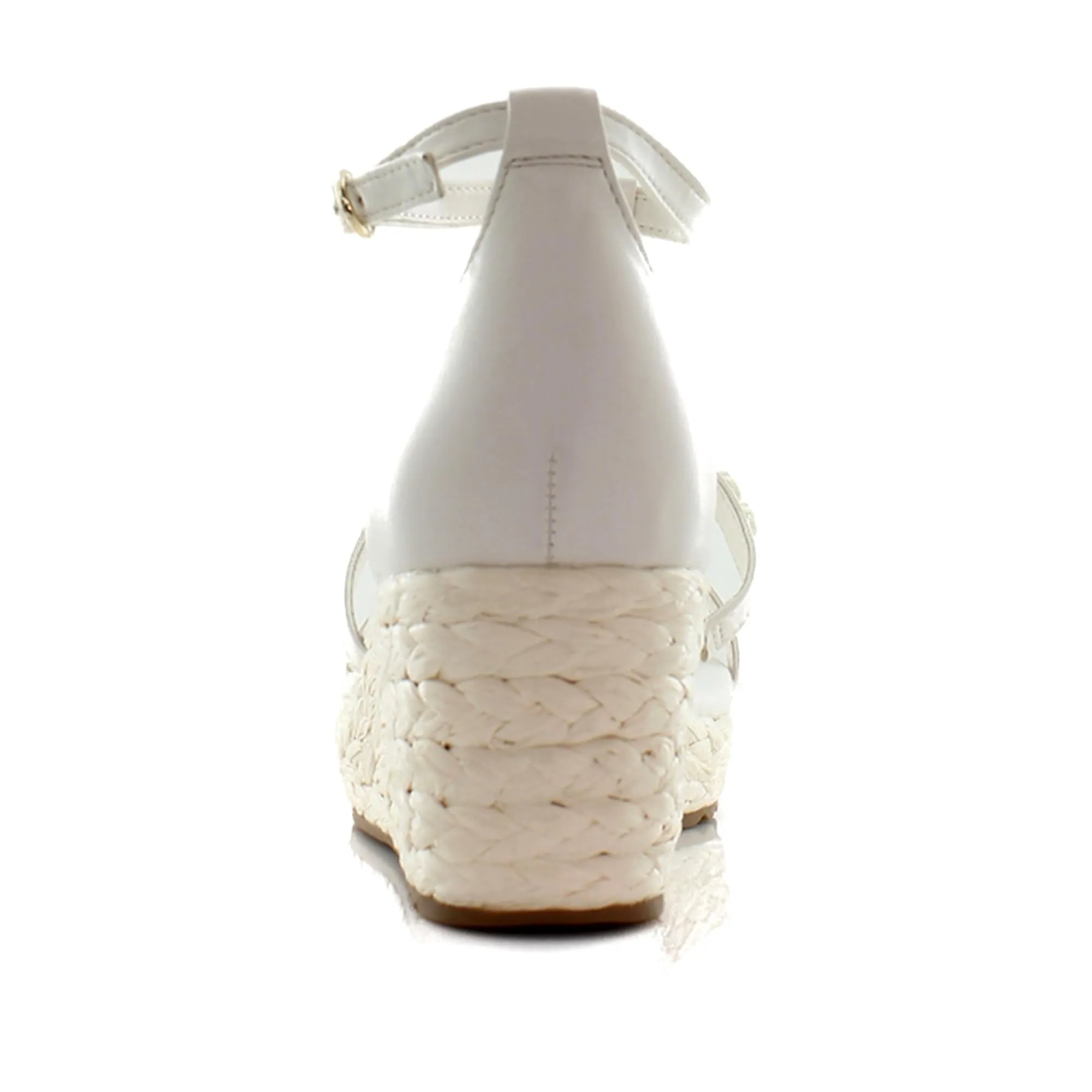 Naturalizer Womens Serena Strappy Wedge Sandal Warm White 9 M