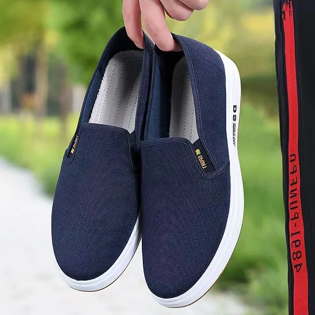 Navy Shoes Blue Massive price drop Lightweight Canvas Slip-On Superior Men's – Casual