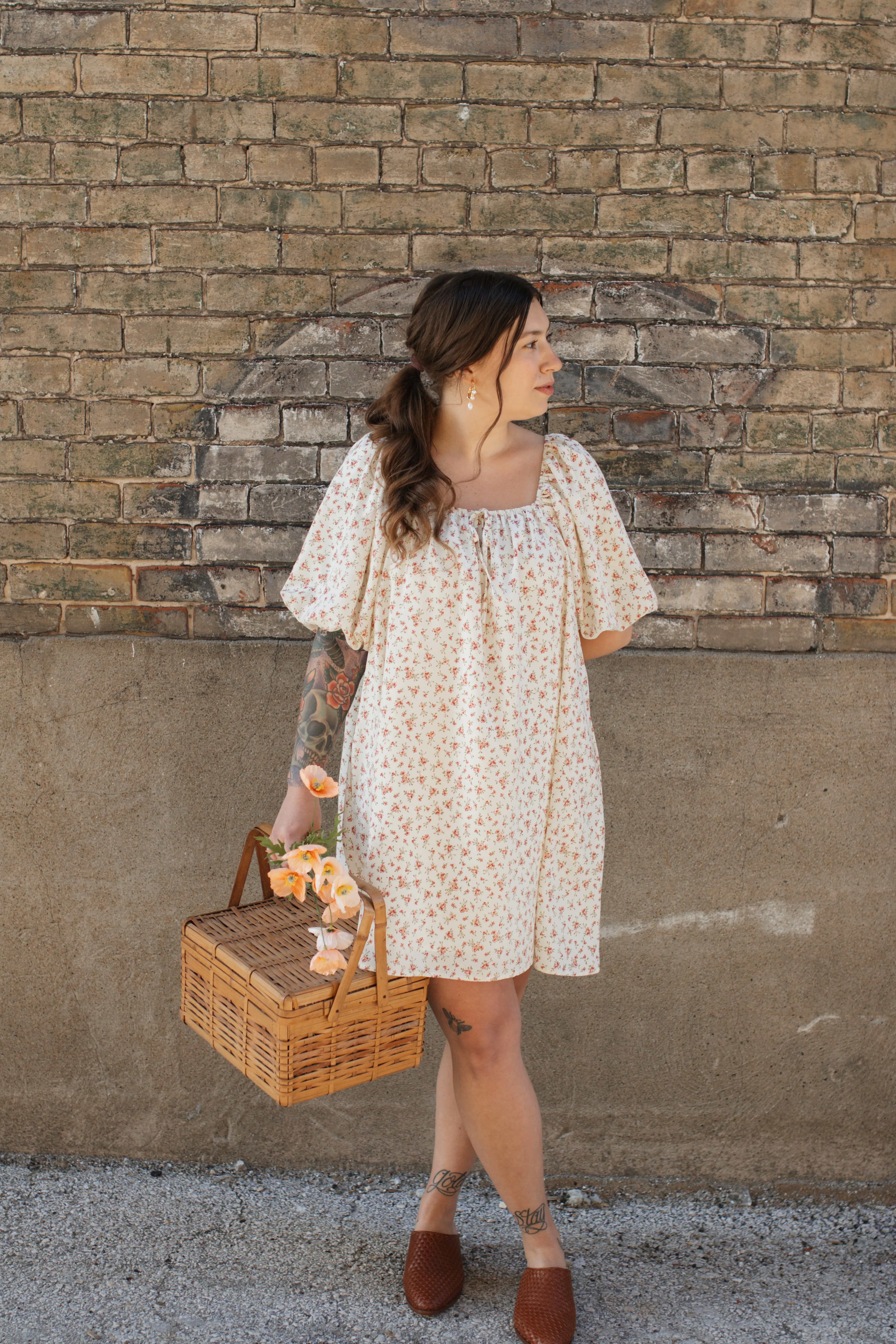 Nellie Floral Puff Sleeve Mini Dress