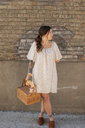 Nellie Floral Puff Sleeve Mini Dress