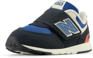 New Balance Baby-Boy's 574 V1 Varsity Suede New-b Hook and Loop Sneaker