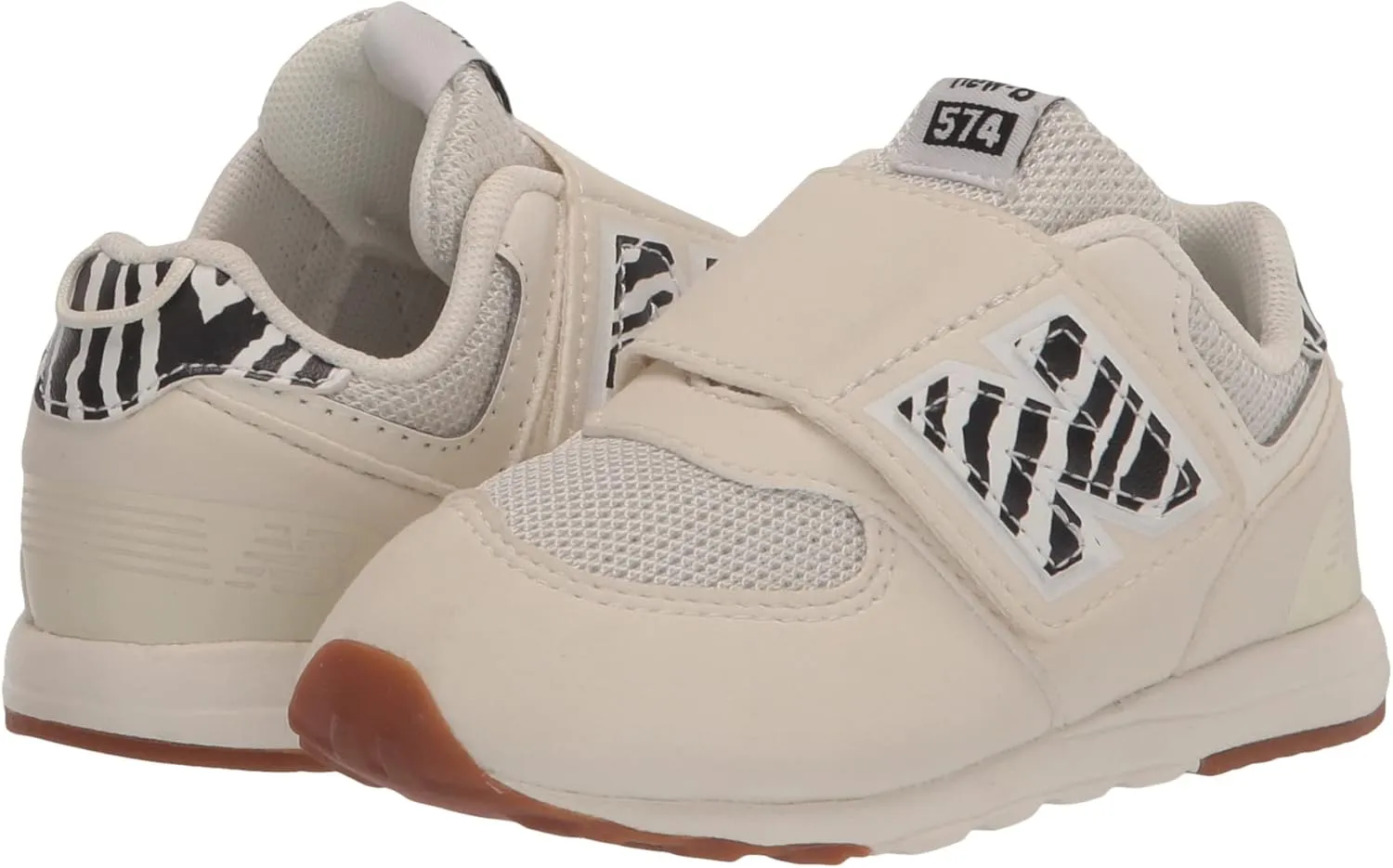 New Balance Girl's 574 New-b V1 Animal Hook and Loop Sneaker