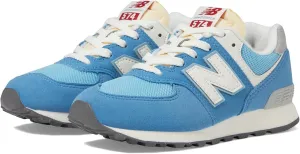 New Balance Kids 574 V1 70s Racing Lace-up Sneaker, BLUE/WHITE, 12 M Little Kid (4-8 Years)