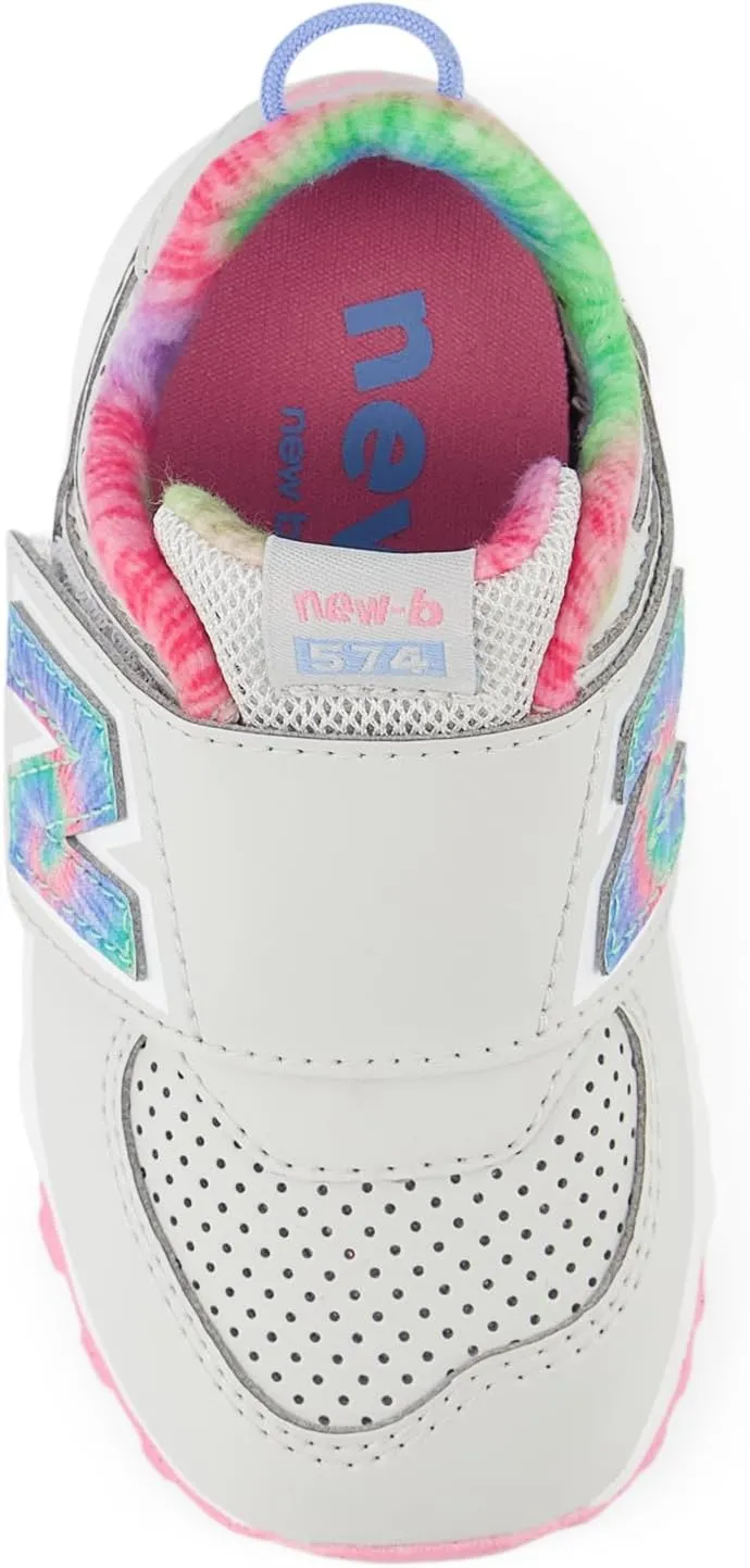 New Balance Unisex-Child 574 V1 70s Racing New-b Hook & Loop Sneaker
