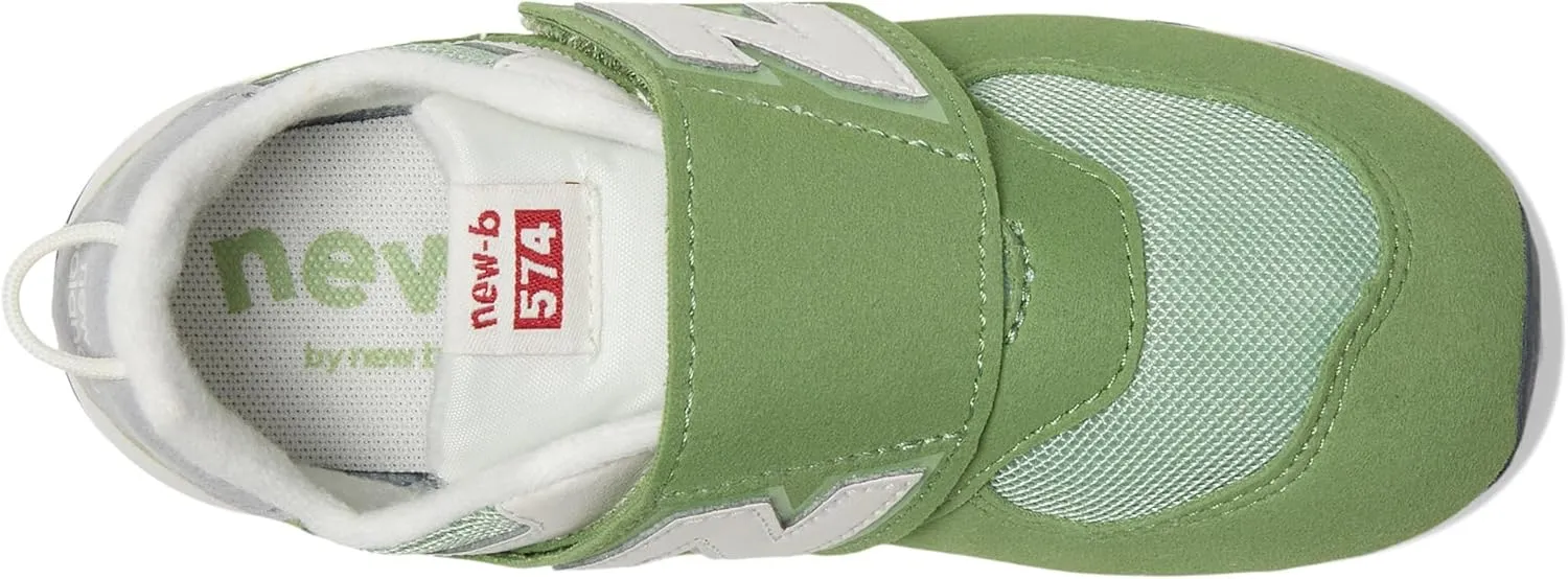 New Balance Unisex-Child 574 V1 70s Racing New-b Hook & Loop Sneaker