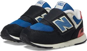 New Balance Unisex-Child 574 V1 Varsity Suede New-b Hook and Loop Sneaker
