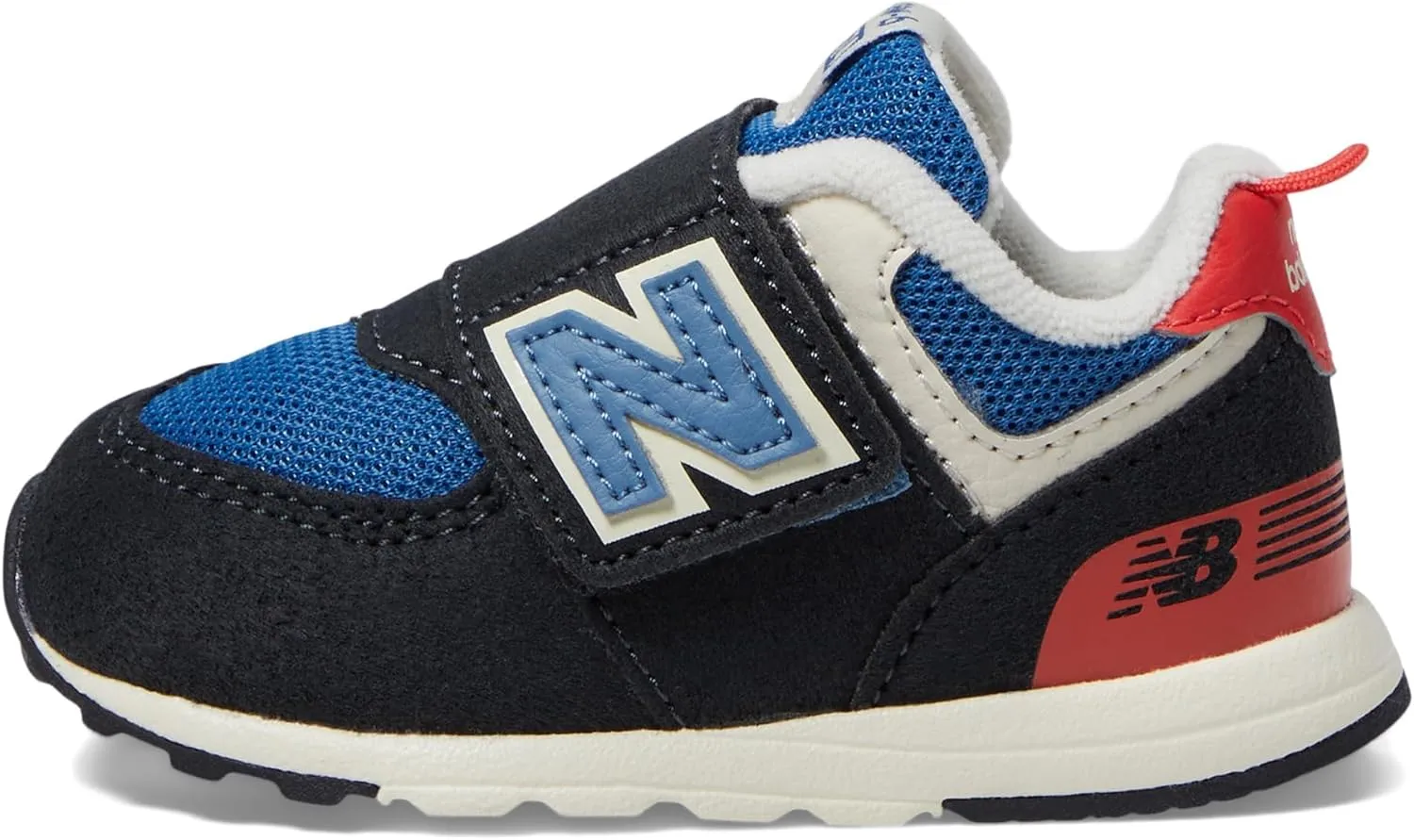 New Balance Unisex-Child 574 V1 Varsity Suede New-b Hook and Loop Sneaker