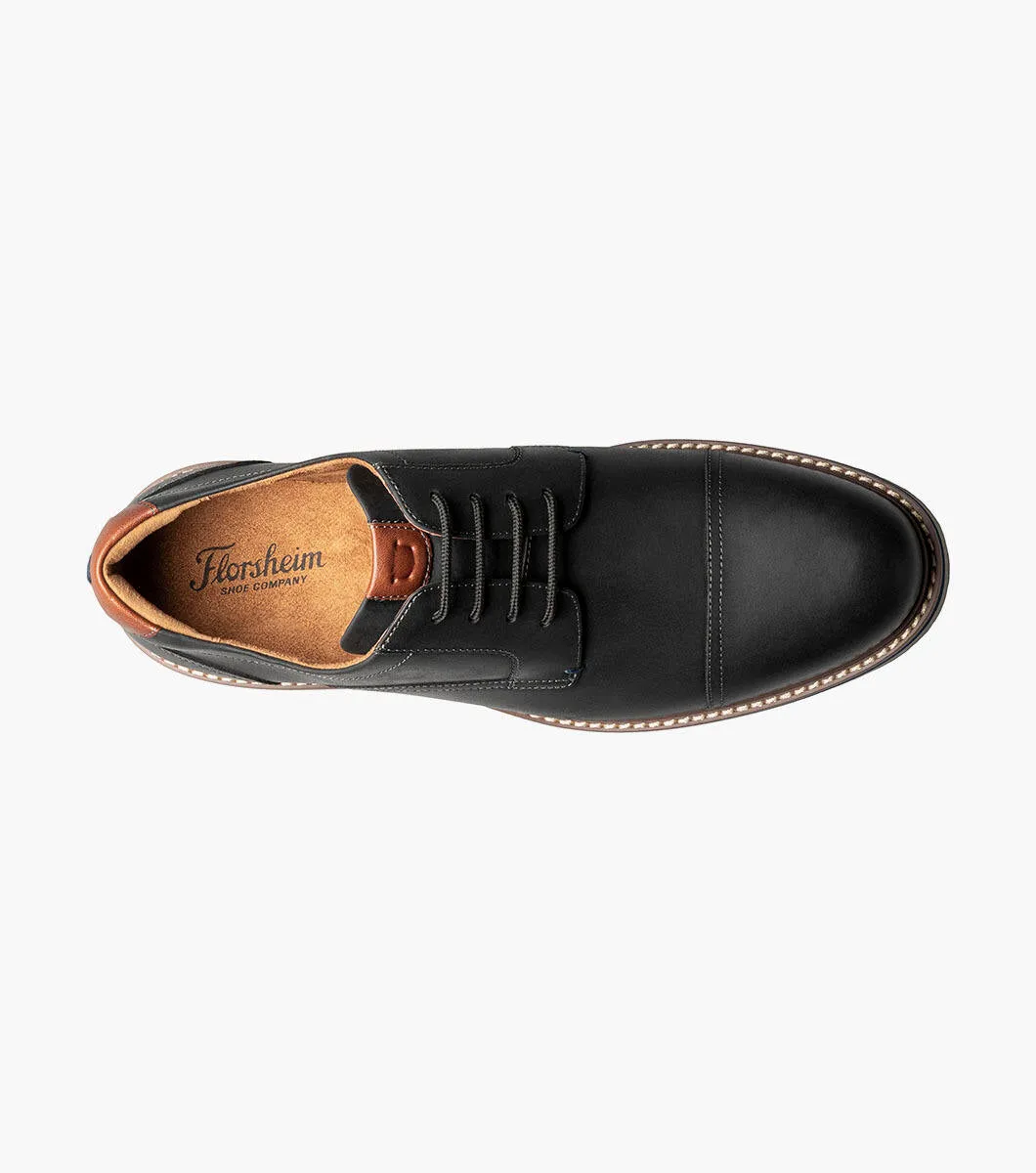 Norwalk Cap Toe Oxford- Black CH| Florsheim