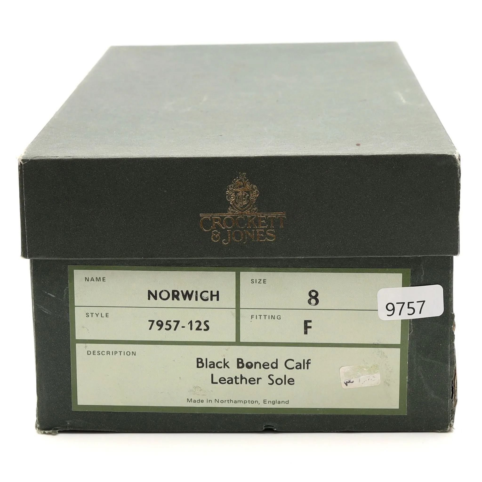 'Norwich' Black Leather Oxford UK 8 F