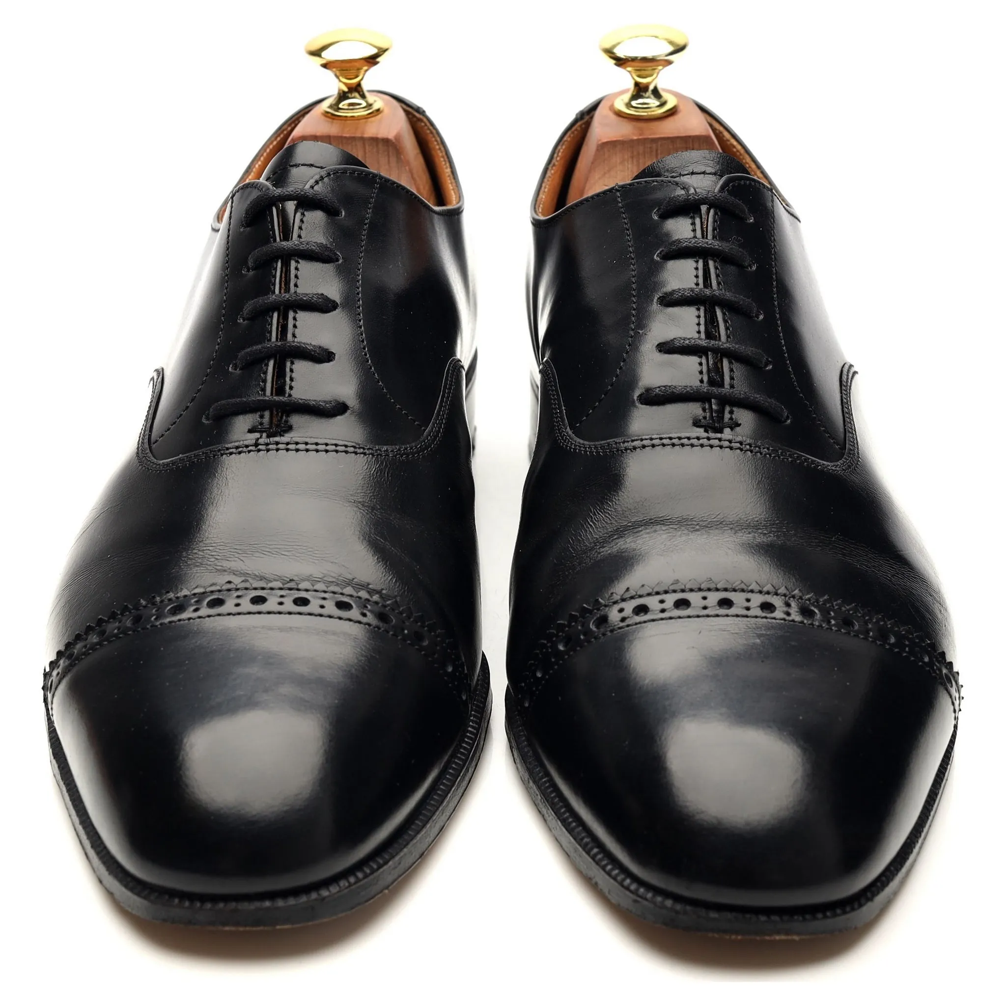 'Norwich' Black Leather Oxford UK 8 F