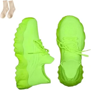 Nursebabes Sneakers, Quivale Shoes for Women, Breathable Non-Slip Lightweight Lace up Mesh Orthopedic Running Sneakers