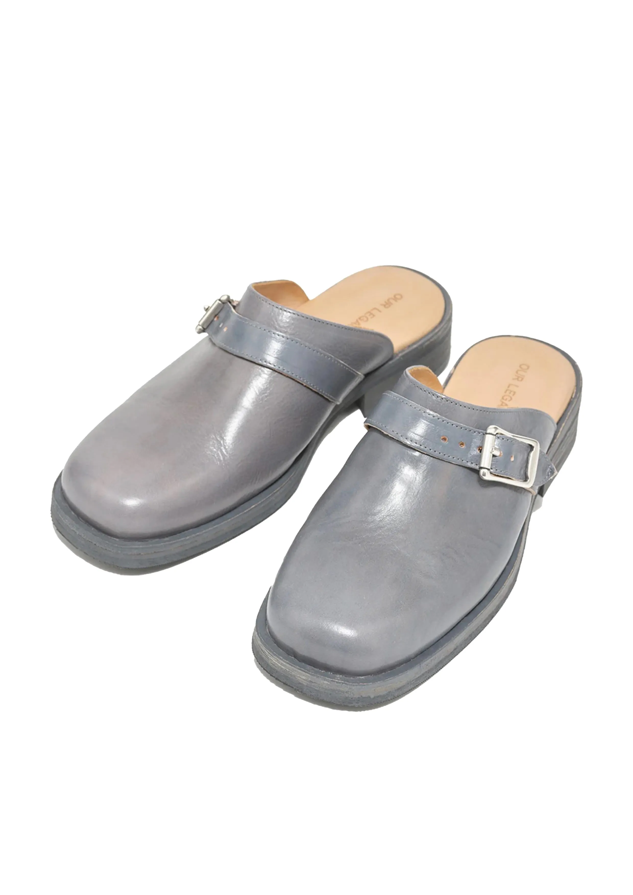 OUR LEGACY - CAMION MULE DEEP SKY LEATHER