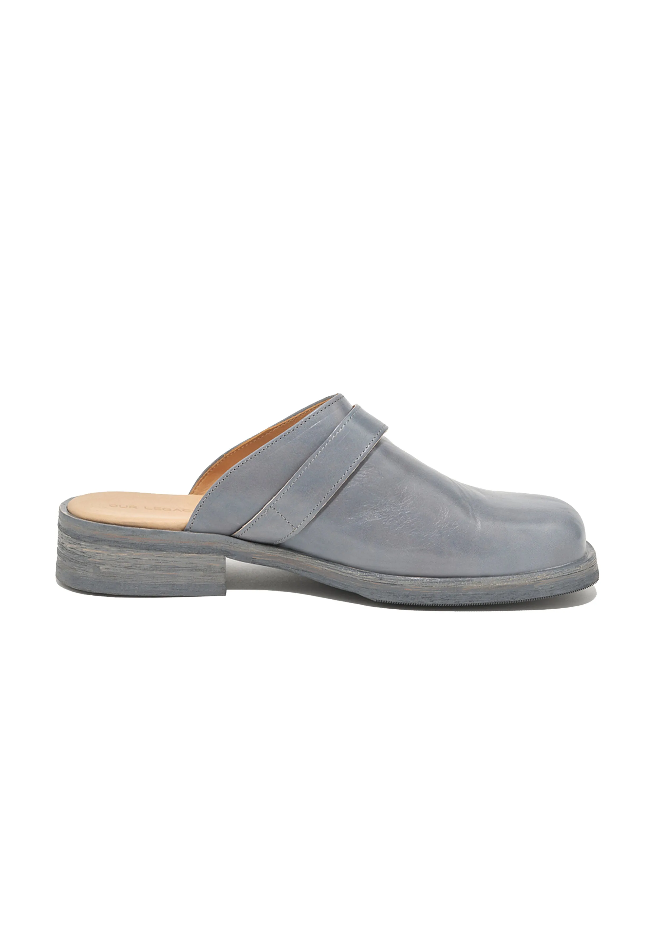 OUR LEGACY - CAMION MULE DEEP SKY LEATHER