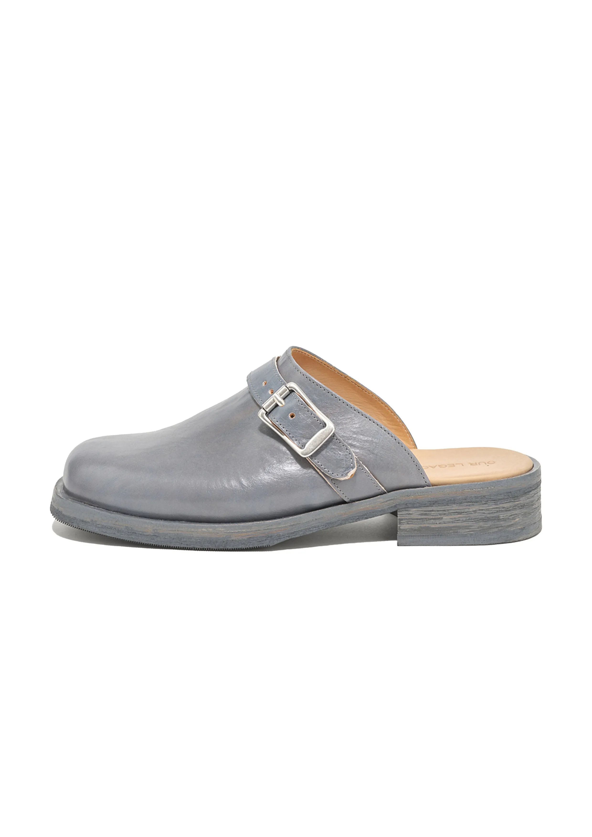 OUR LEGACY - CAMION MULE DEEP SKY LEATHER