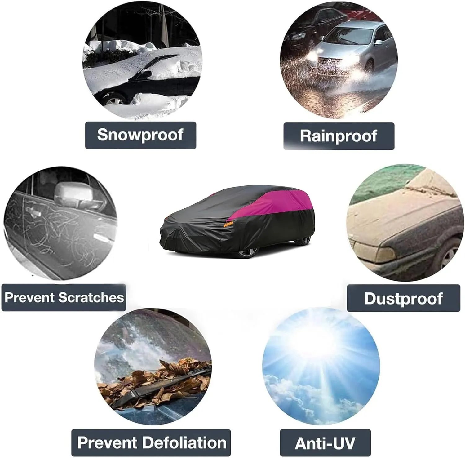 Outdoor Car Cover Compatible with Chevrolet Le Baron Convertible 1986-1996 Waterproof All Weather Breathable Large Car Cover,with Zipper,Custom Full Car Covers,Suitable for All Seasons(05)