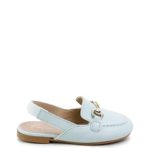 Papanatas Pale Blue Buckle Mule
