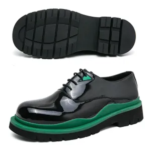 Patent Leather Oxford Men Shoes